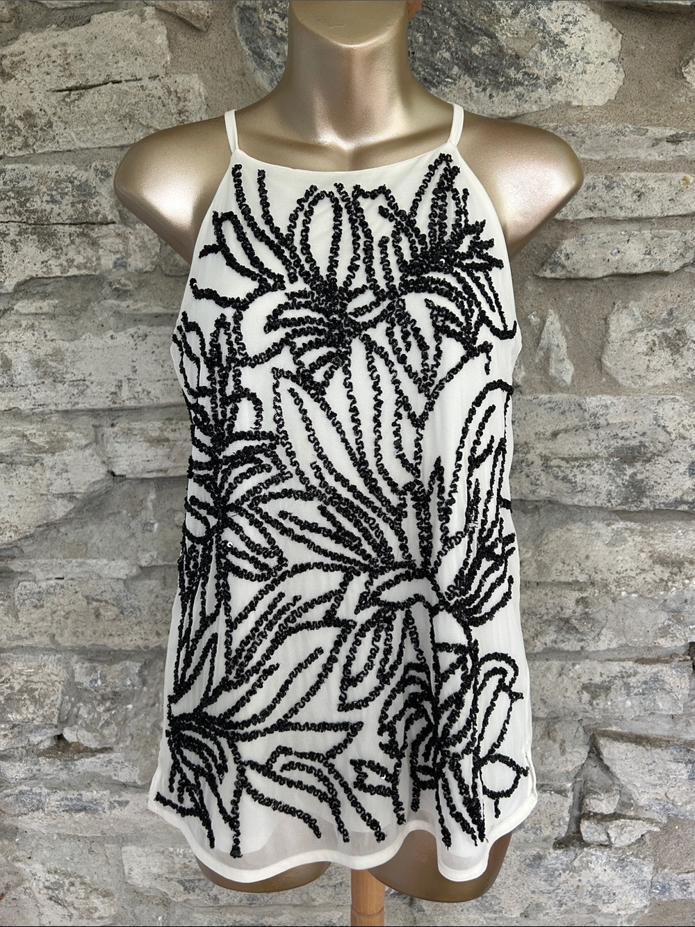 Beaded Floral Top